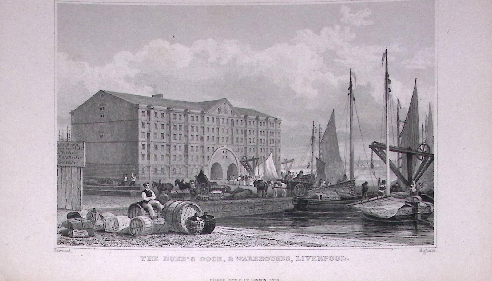 Liverpool The Duke’s Dock Antique 195 Years-Old Steel-Engraving-45: Title: Liverpool The Duke’s Dock Antique 195 Years-Old Steel-Engraving-45 Description: Antique Steel Engraving Was Removed from a 195-Year-Old Edition of. Lancashire Illustrated in a Series of