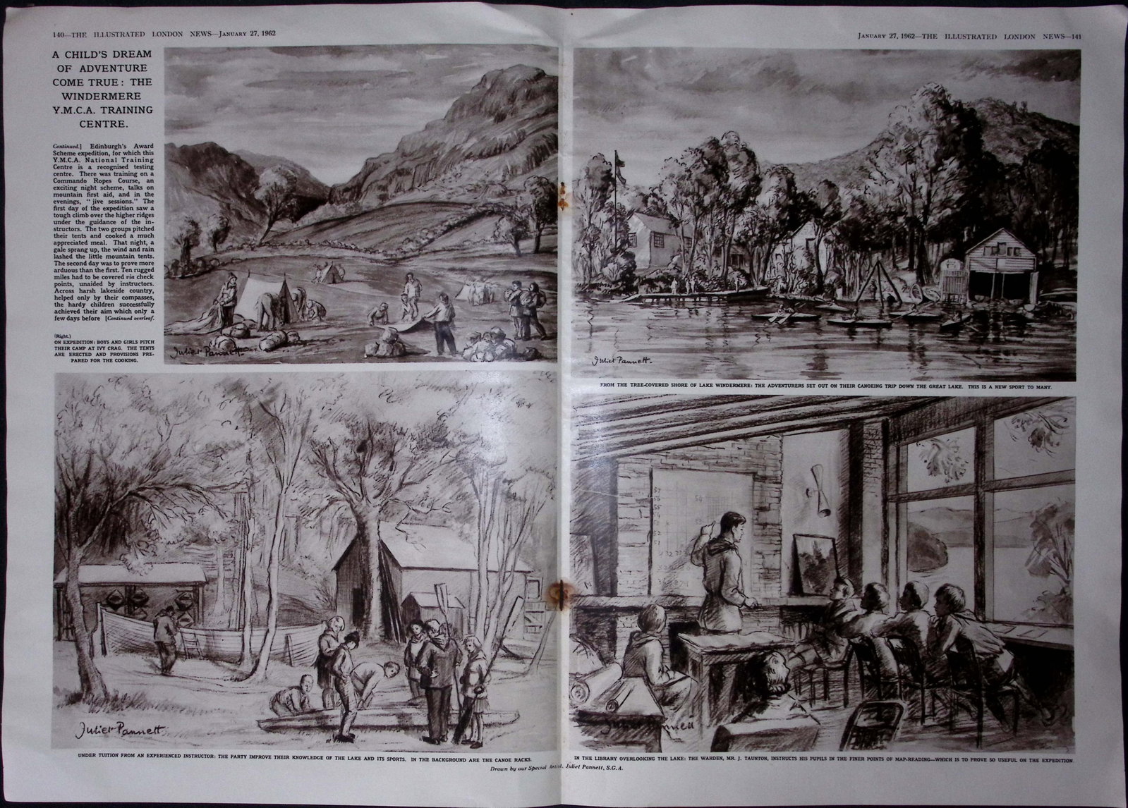 Vintage Scenes YMCA National Camp Lake Windermere 1962 4 Page Supplement (1 of 2)