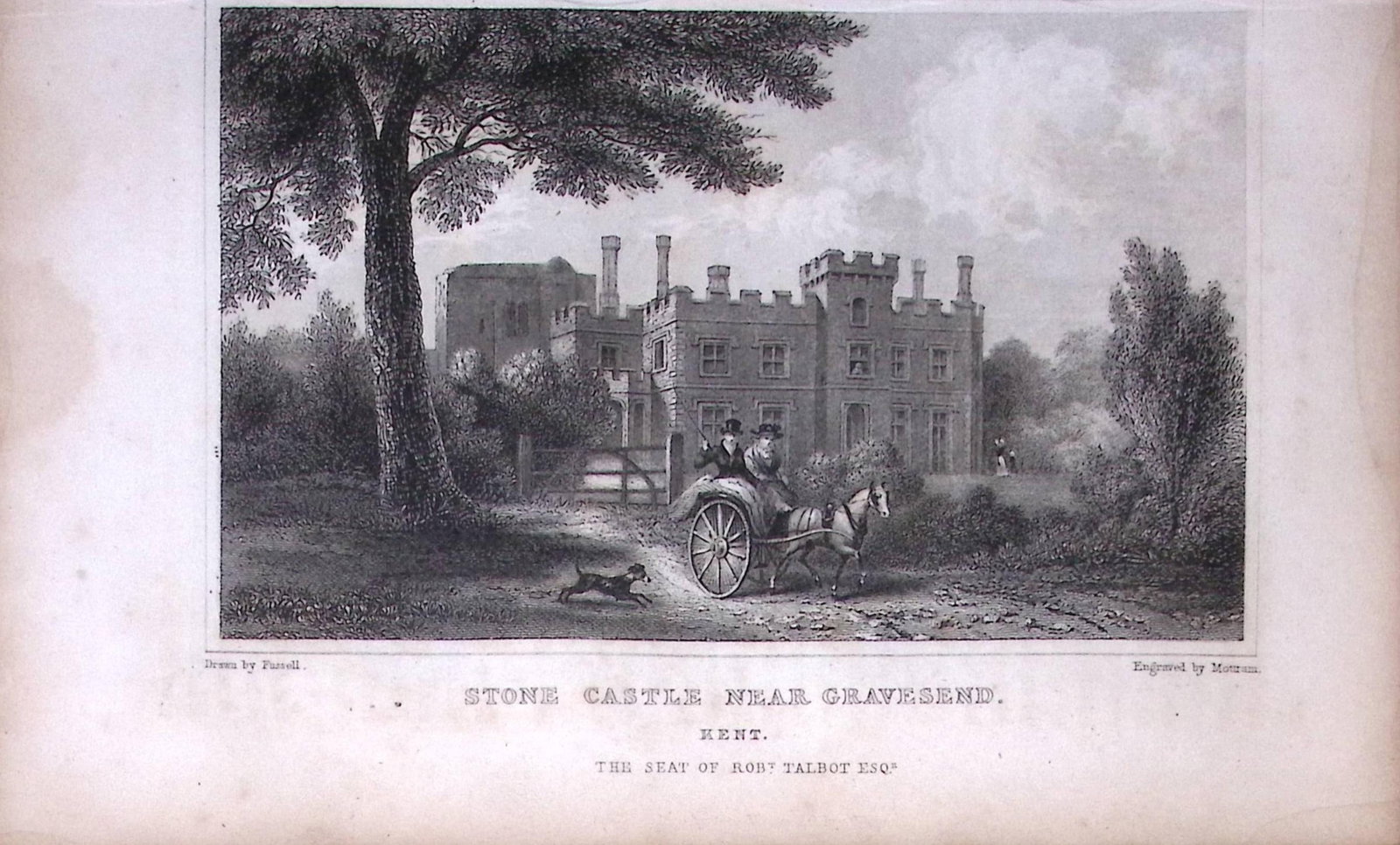 Gravesend Stone Castle Kent 1829 Antique 197 Years-Old Steel Engraving-36: Title: Gravesend Stone Castle Kent 1829 Antique 197 Years-Old Steel Engraving-36 Description: This Antique Print Was Removed from a 197-Year-Old Edition of. W. H. Ireland's Study of The History