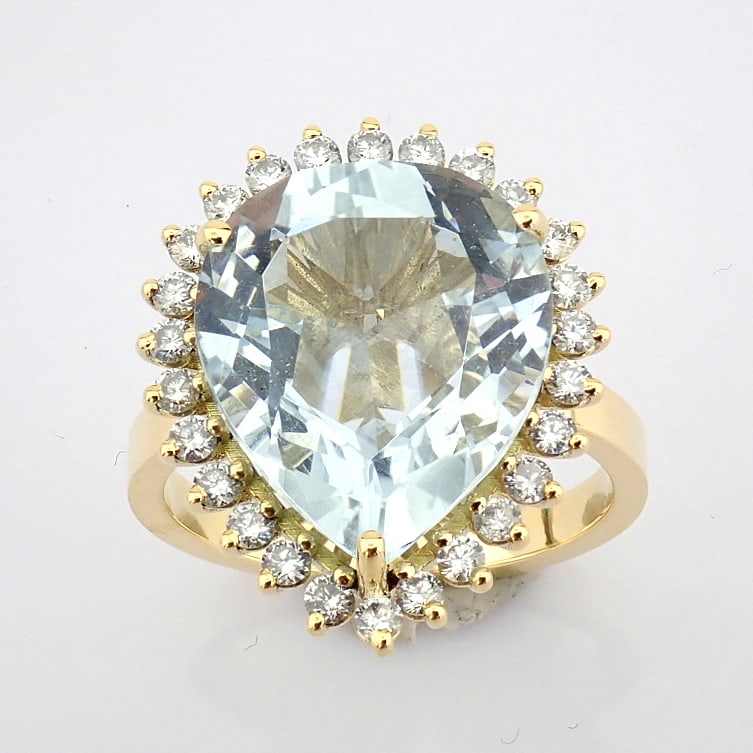 Natural Diamond 18K Yellow Gold Ring - 3