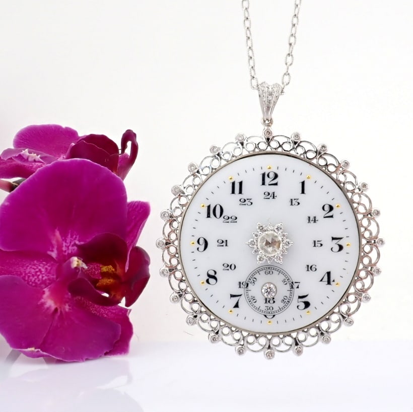 Natural Diamond 14K White Gold Necklace - 2