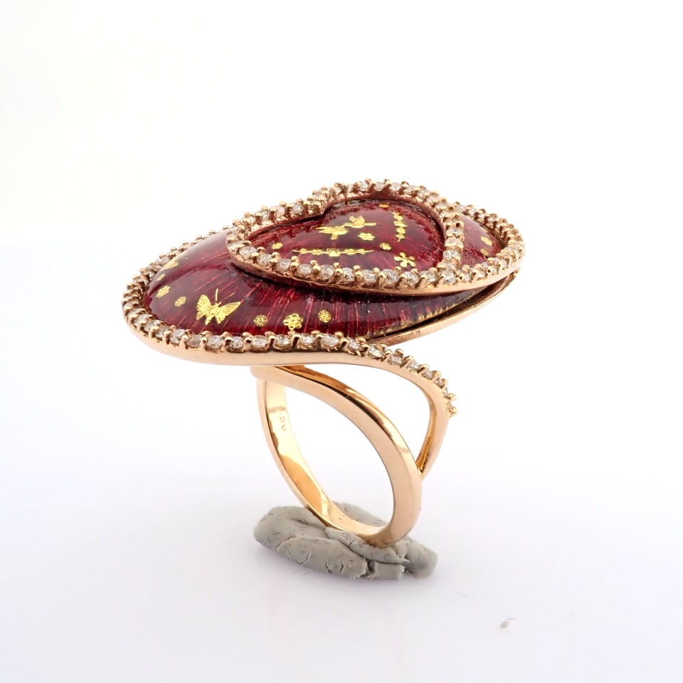 Natural Diamond 18K Yellow Gold Ring - 3