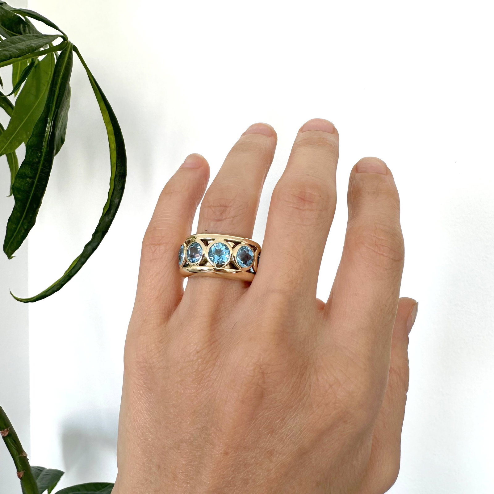 Natural Diamond 14K Yellow Gold Ring - 3