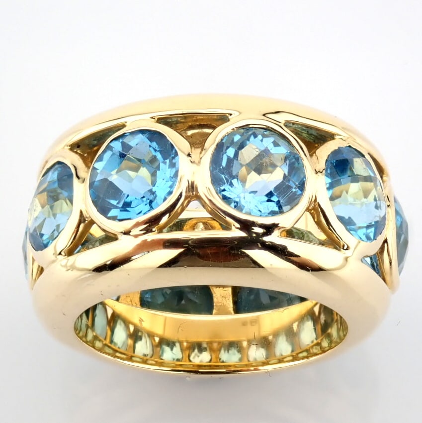 Natural Diamond 14K Yellow Gold Ring - 7