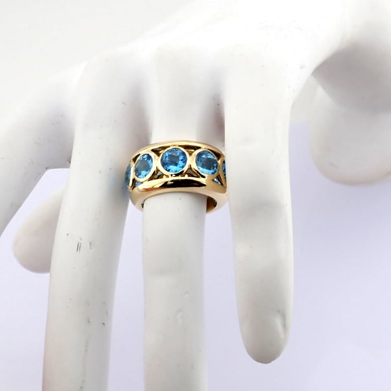 Natural Diamond 14K Yellow Gold Ring - 8