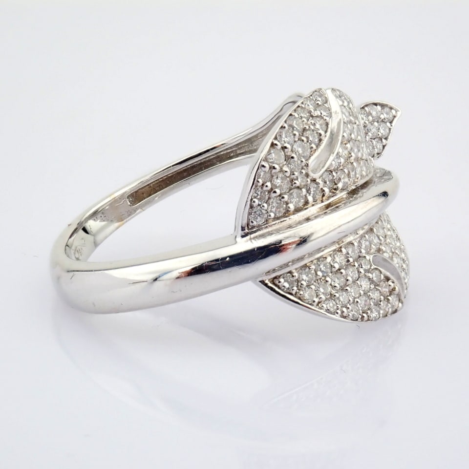 Natural Diamond 18K White Gold Ring - 2