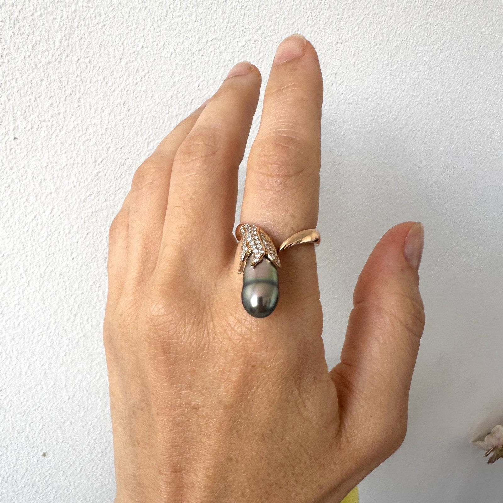 Natural Diamond 18K Rose/Pink Gold Ring - 3