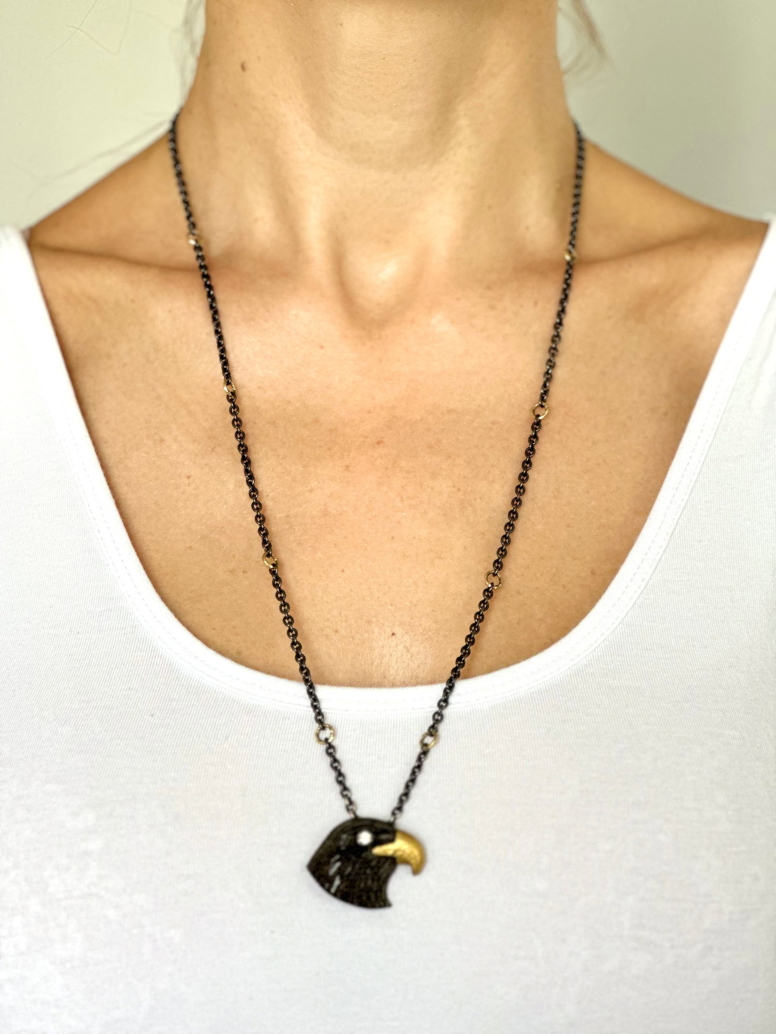 Natural Diamond 18K Yellow Gold Necklace - 6