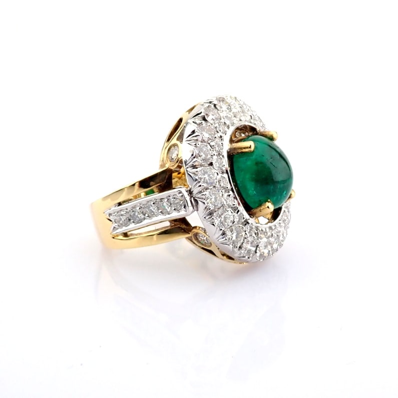 Natural Diamond 18K Yellow Gold Ring - 3