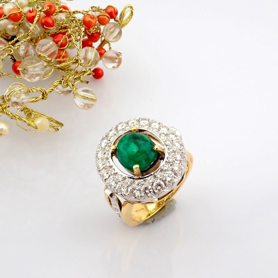 Natural Diamond 18K Yellow Gold Ring - 4