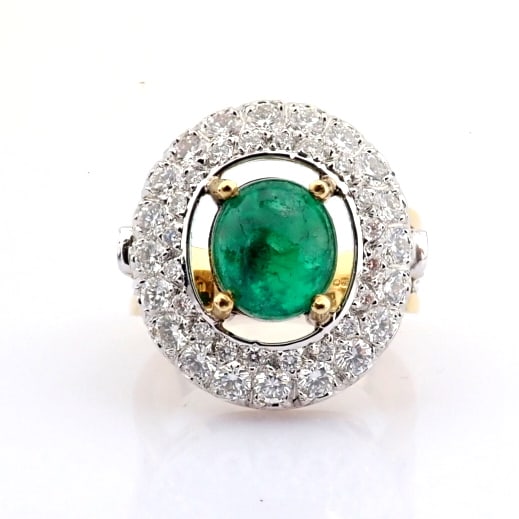 Natural Diamond 18K Yellow Gold Ring - 6