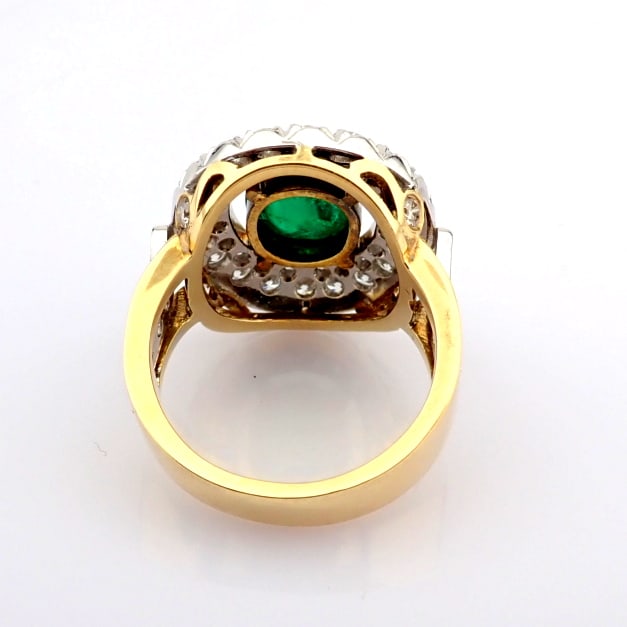 Natural Diamond 18K Yellow Gold Ring - 8
