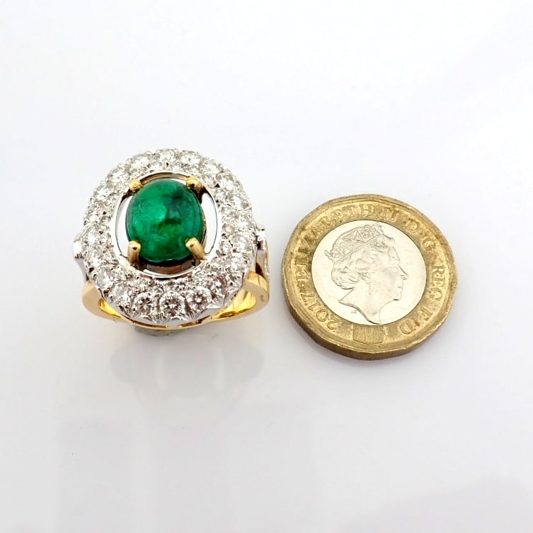 Natural Diamond 18K Yellow Gold Ring - 9