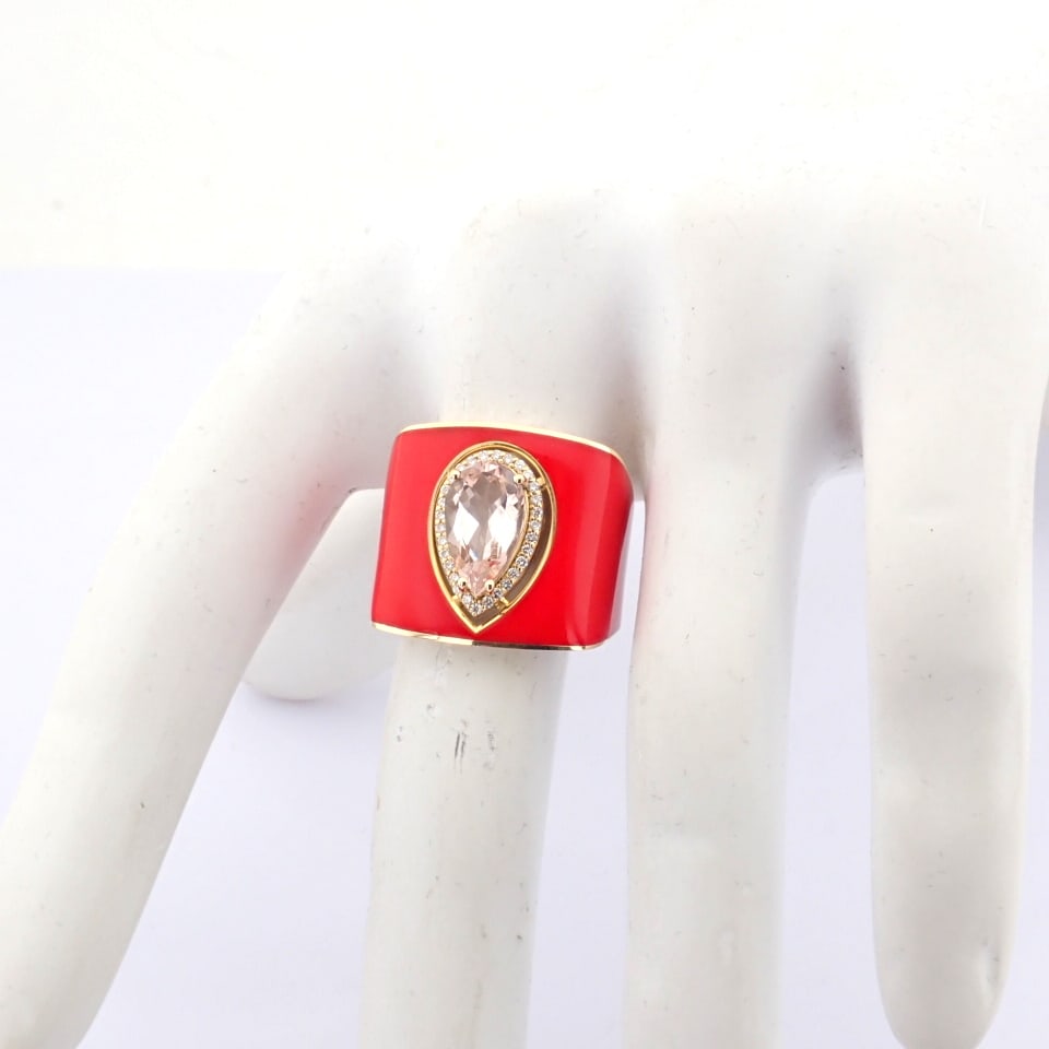 Natural Diamond 14K Yellow Gold Ring - 2