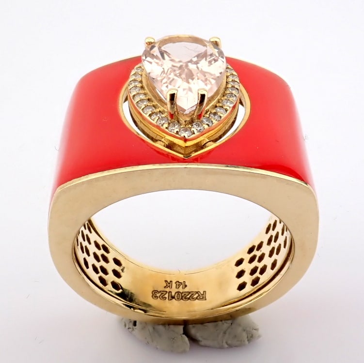Natural Diamond 14K Yellow Gold Ring - 3