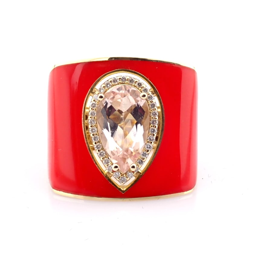 Natural Diamond 14K Yellow Gold Ring - 8