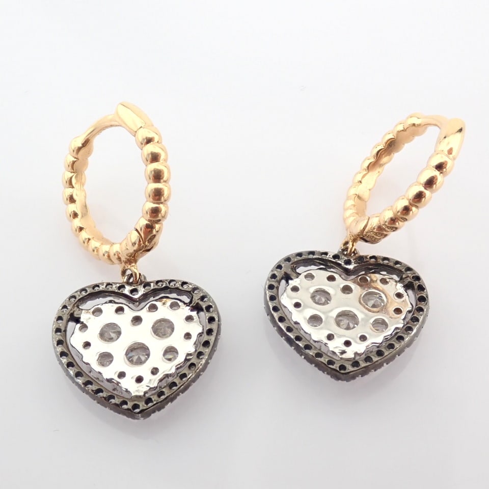 Natural Diamond 18K Yellow & White Gold Earring - 6