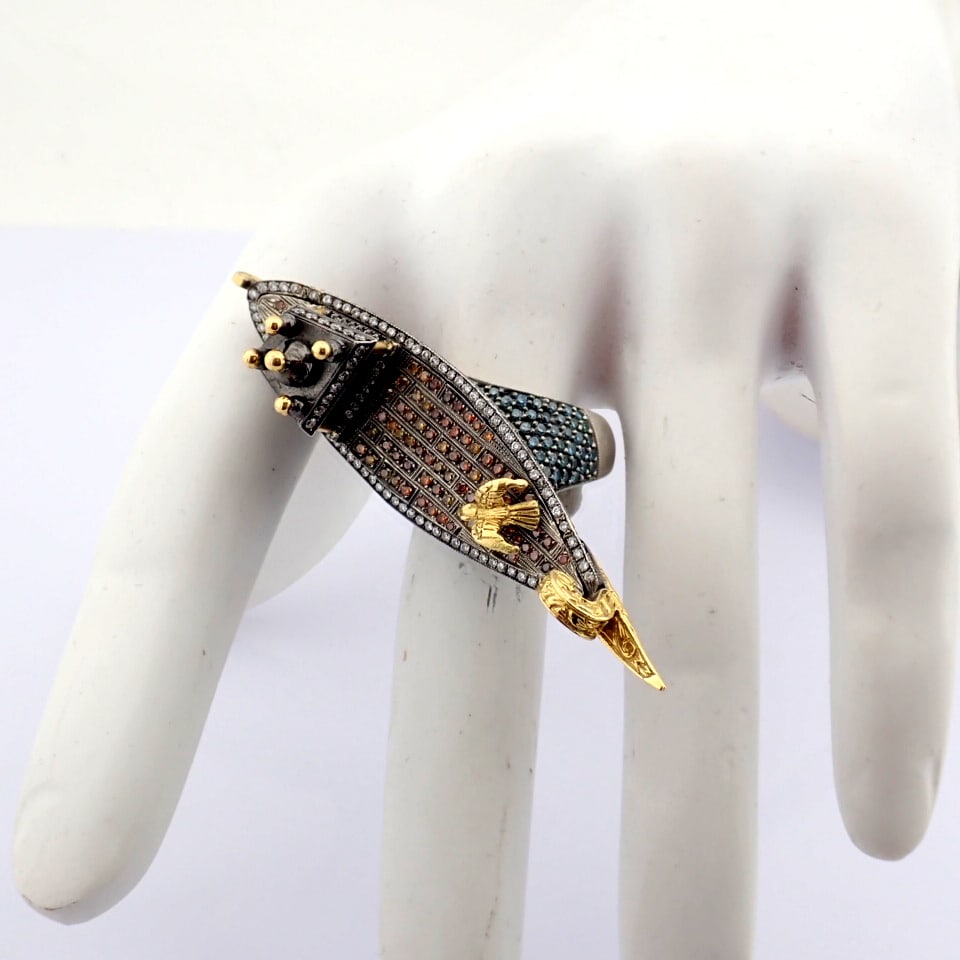 Natural Diamond 18K Yellow Gold Ring - 12