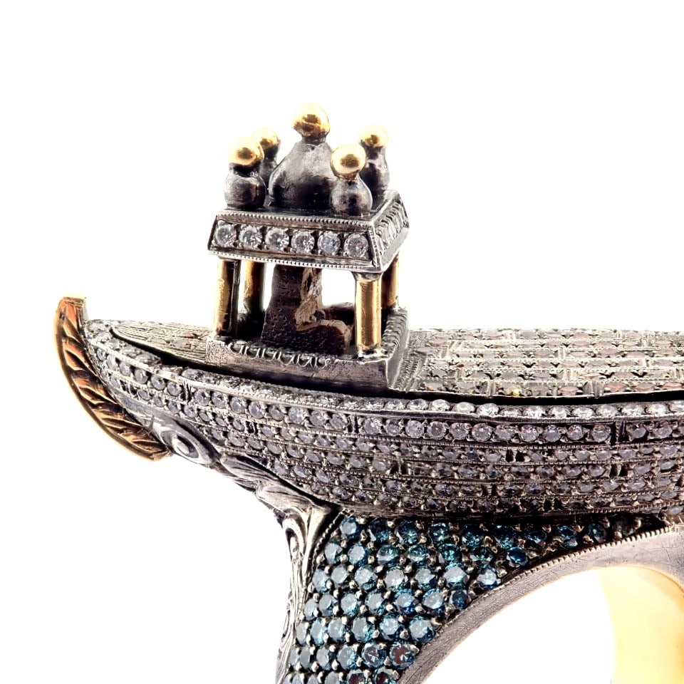 Natural Diamond 18K Yellow Gold Ring - 2