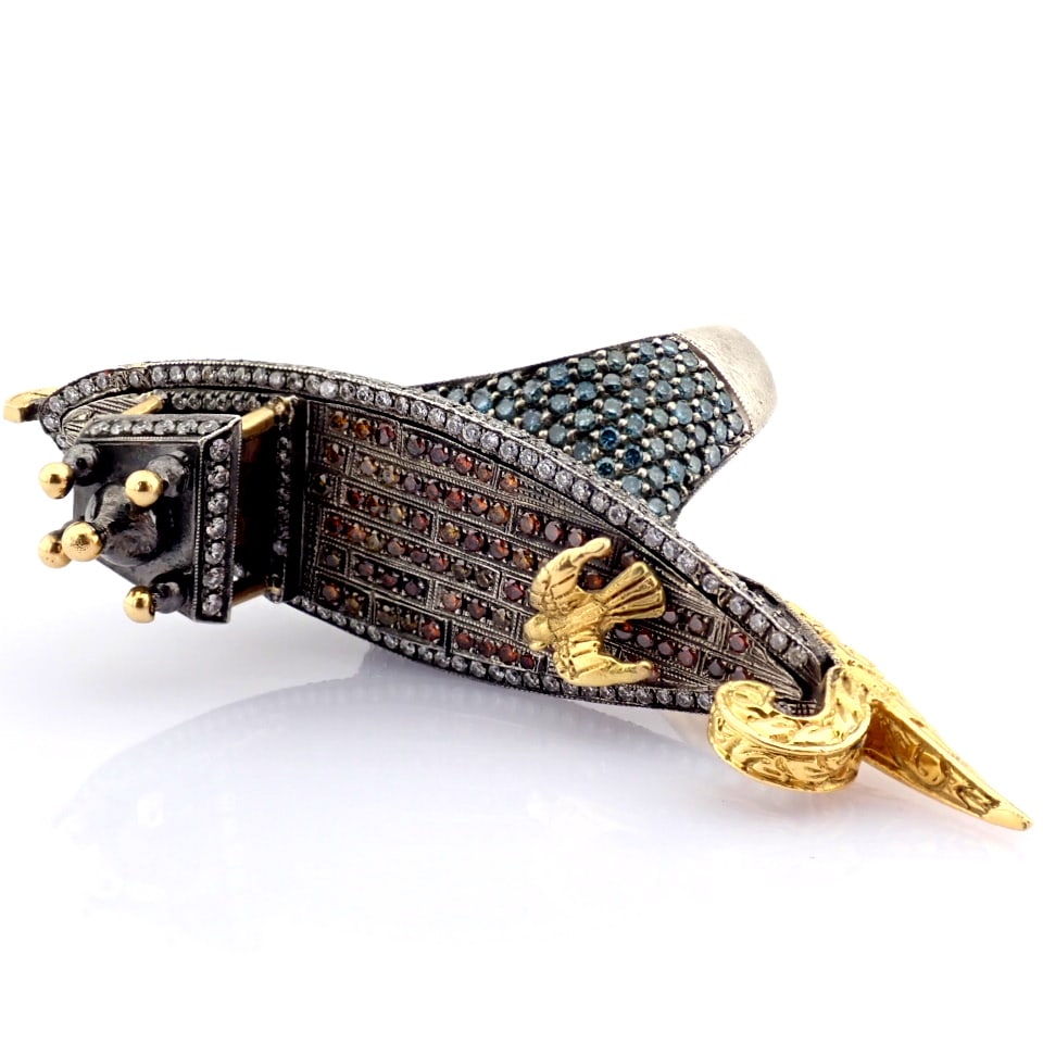 Natural Diamond 18K Yellow Gold Ring - 4