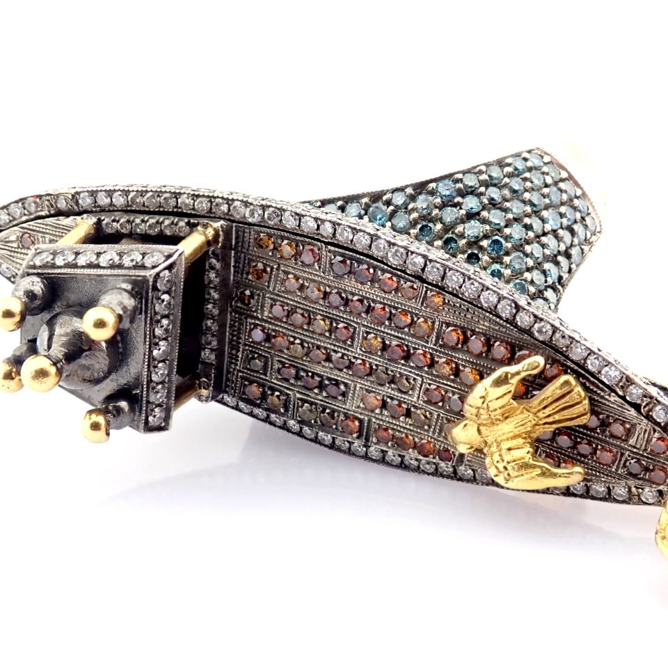 Natural Diamond 18K Yellow Gold Ring - 9