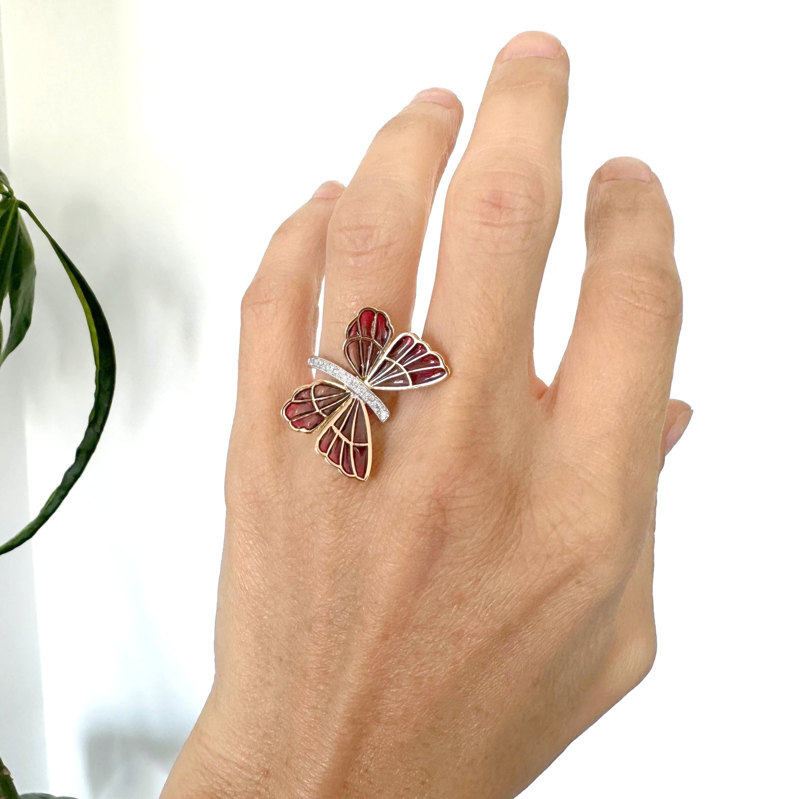 Natural Diamond 18K Rose & White Gold Ring - 3