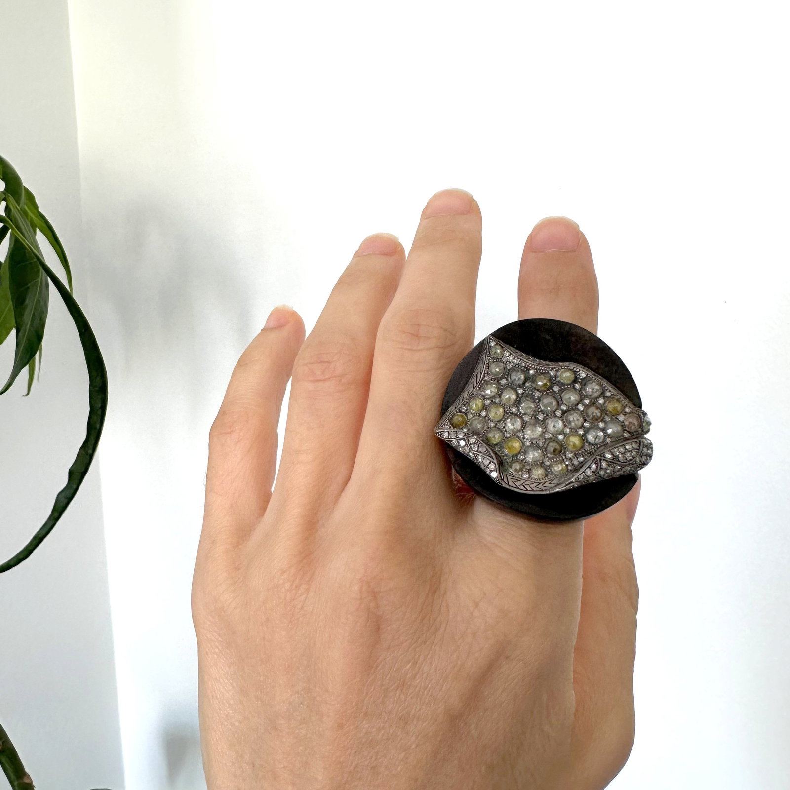Natural Diamond 925 Silver Ring - 3