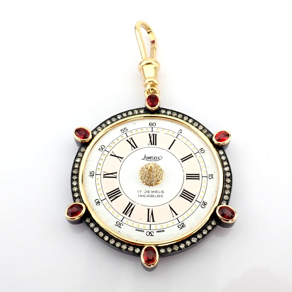 Natural Diamond 14K Yellow Gold Pendant - 6