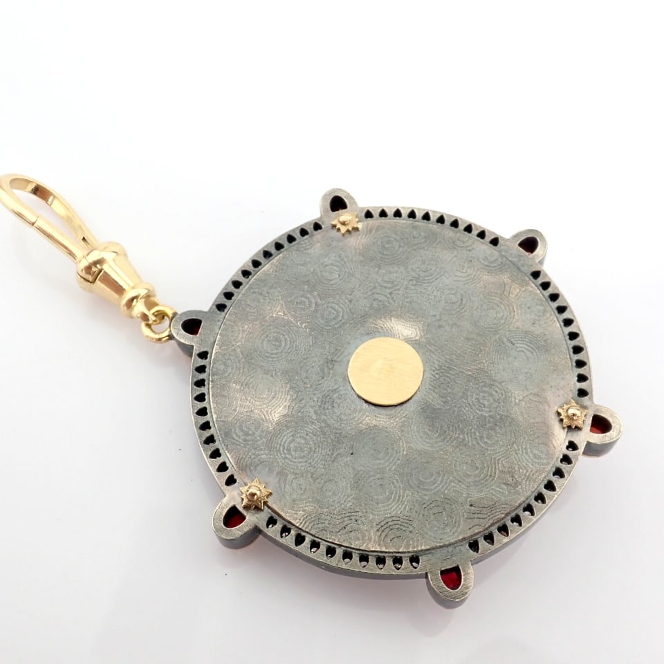 Natural Diamond 14K Yellow Gold Pendant - 7