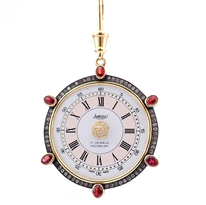 Natural Diamond 14K Yellow Gold Pendant - 8