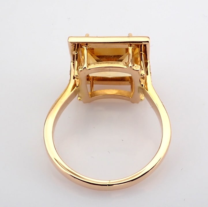 Natural Diamond 18K Rose/Pink Gold Ring - 10