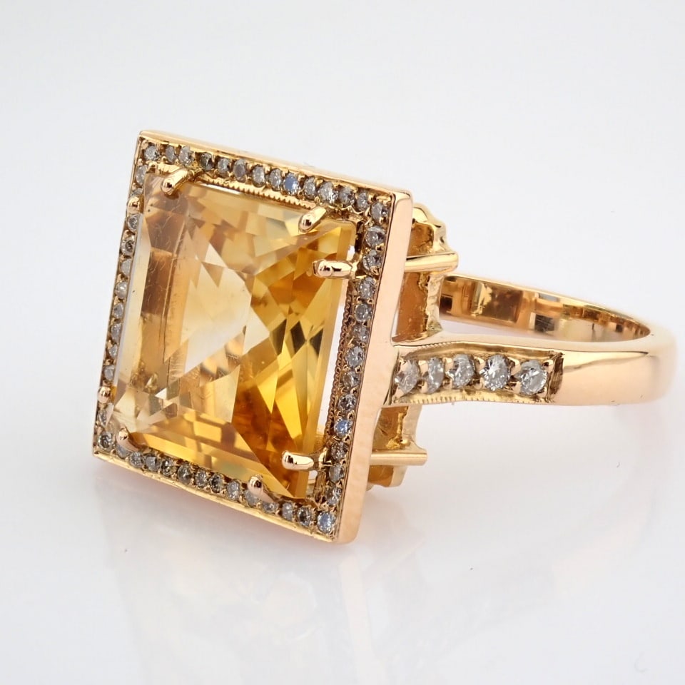 Natural Diamond 18K Rose/Pink Gold Ring - 3