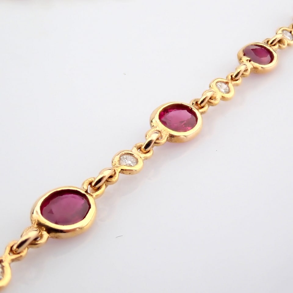 Natural Diamond 18K Rose/Pink Gold Necklace - 8