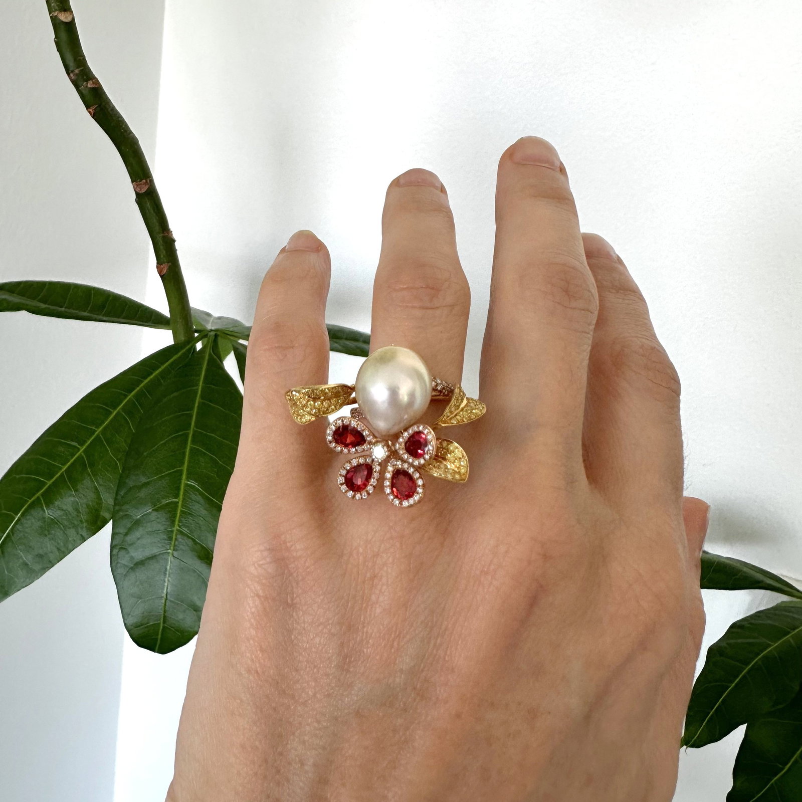 Natural Diamond 18K Rose/Pink Gold Ring - 3