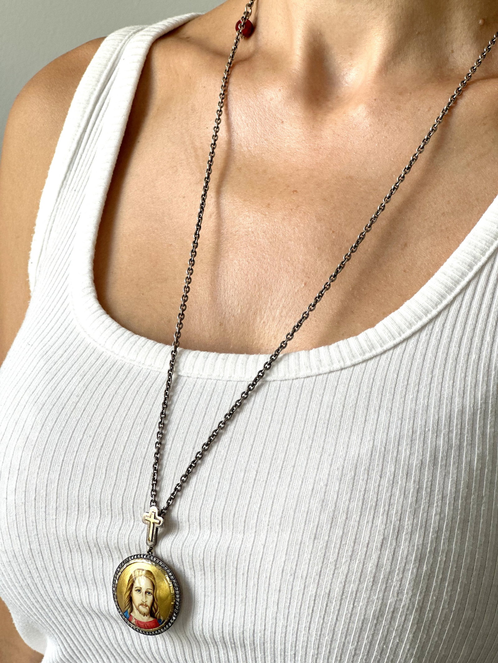 Natural Diamond 18K Yellow Gold Necklace - 4