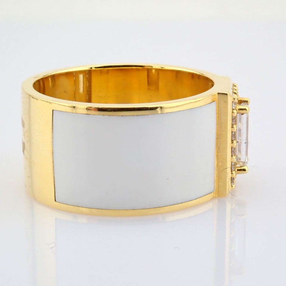 Natural Diamond 18K Yellow Gold Ring - 5