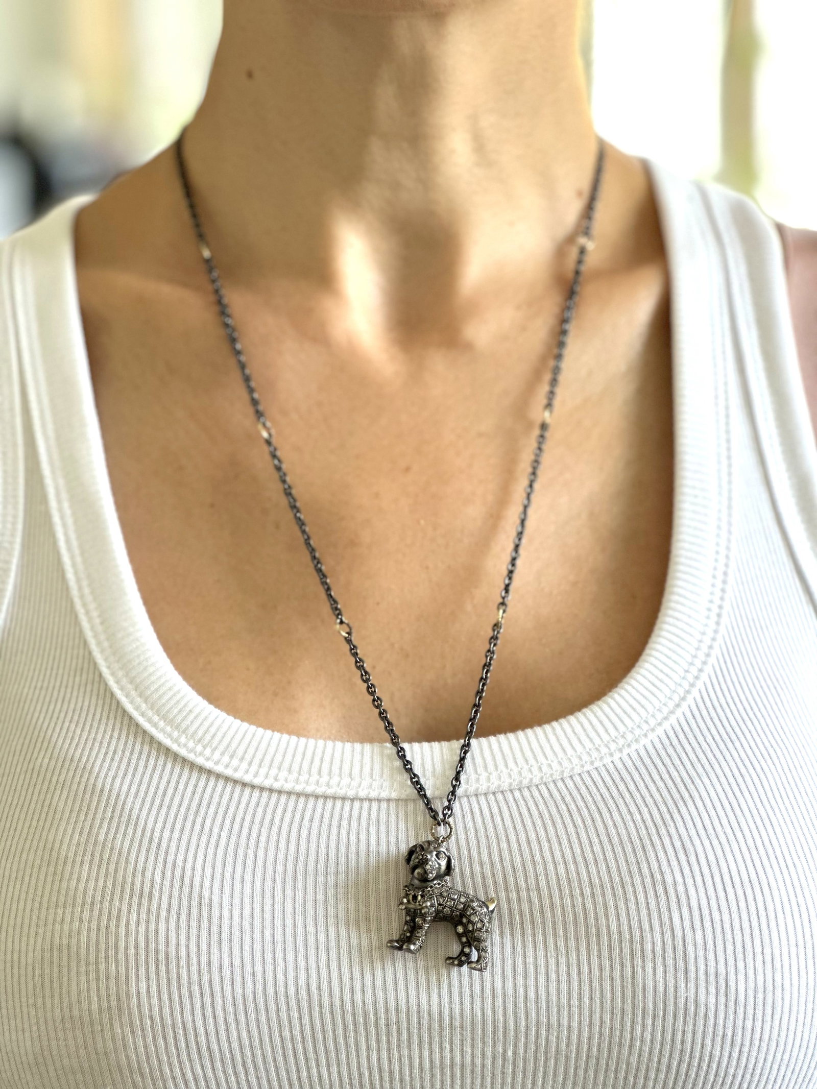 Natural Diamond 18K Yellow Gold Necklace - 3