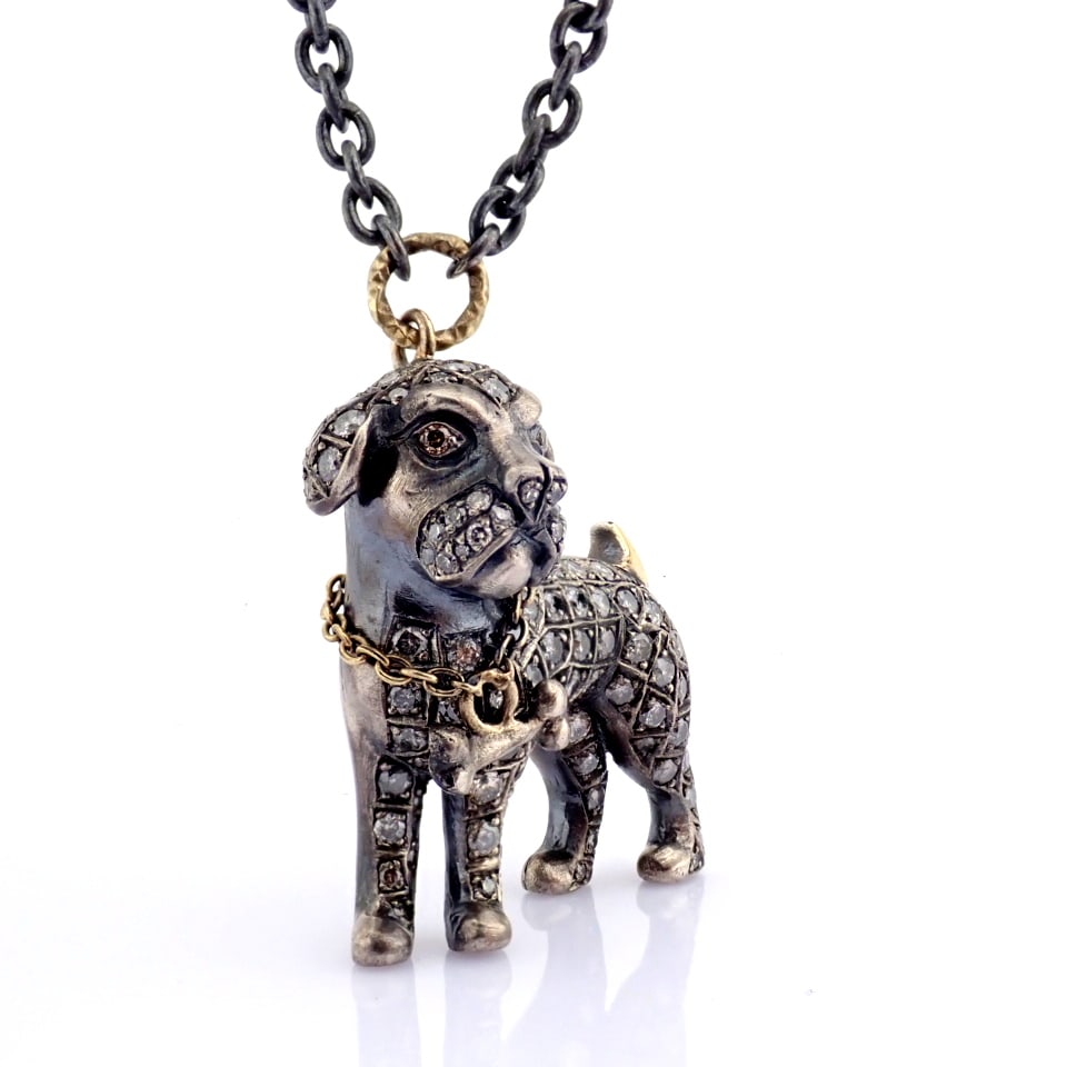 Natural Diamond 18K Yellow Gold Necklace - 5