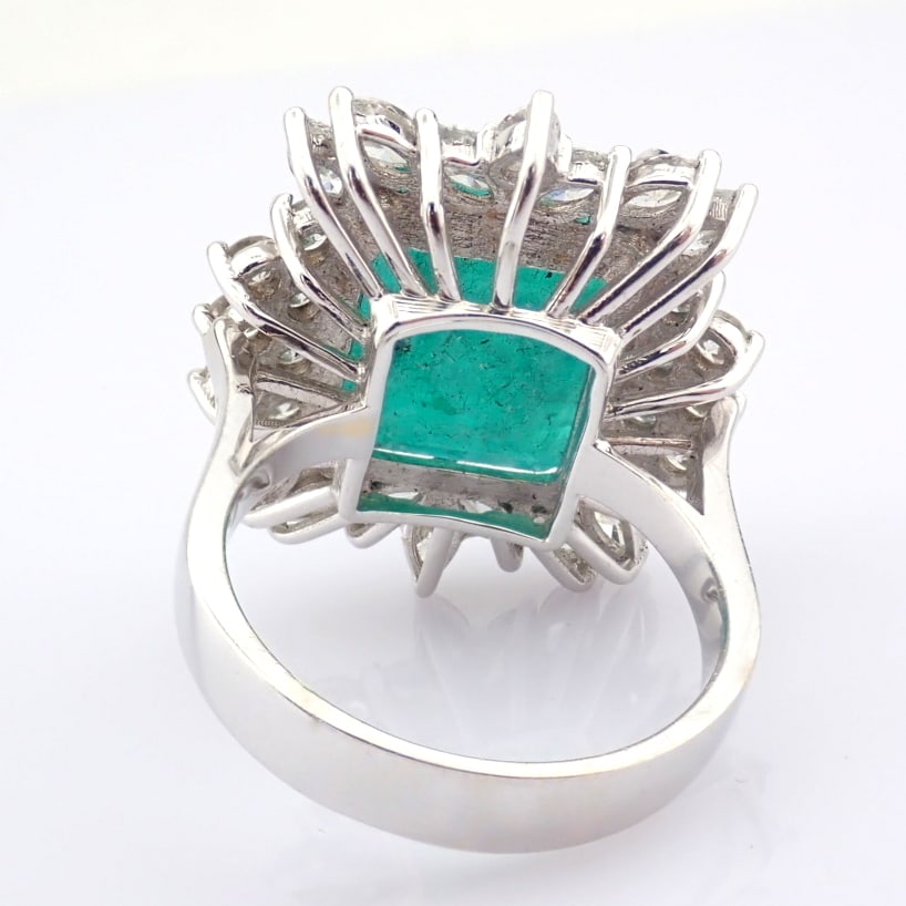 Natural Diamond 18 White Gold Ring - 5
