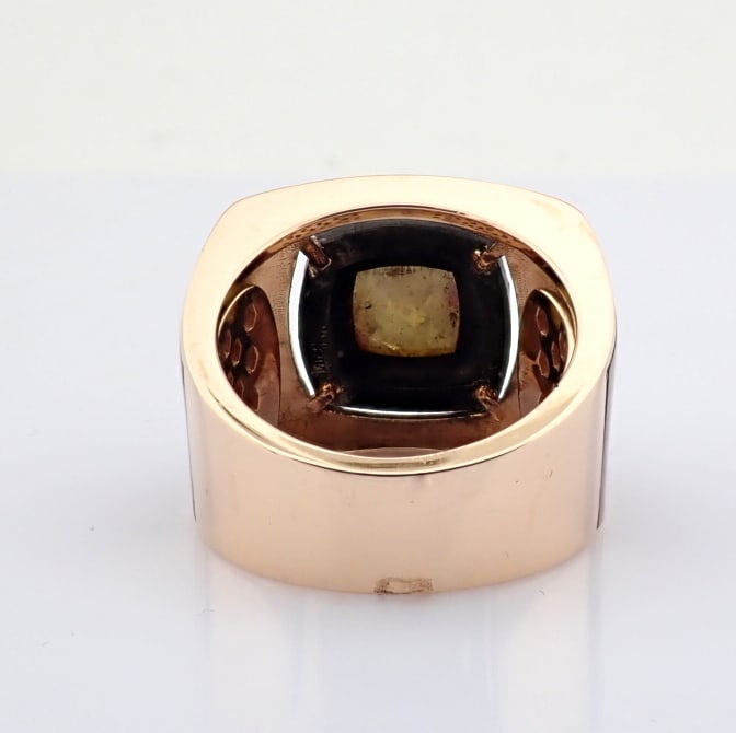 Natural Diamond 14K Rose/Pink Gold Ring - 8