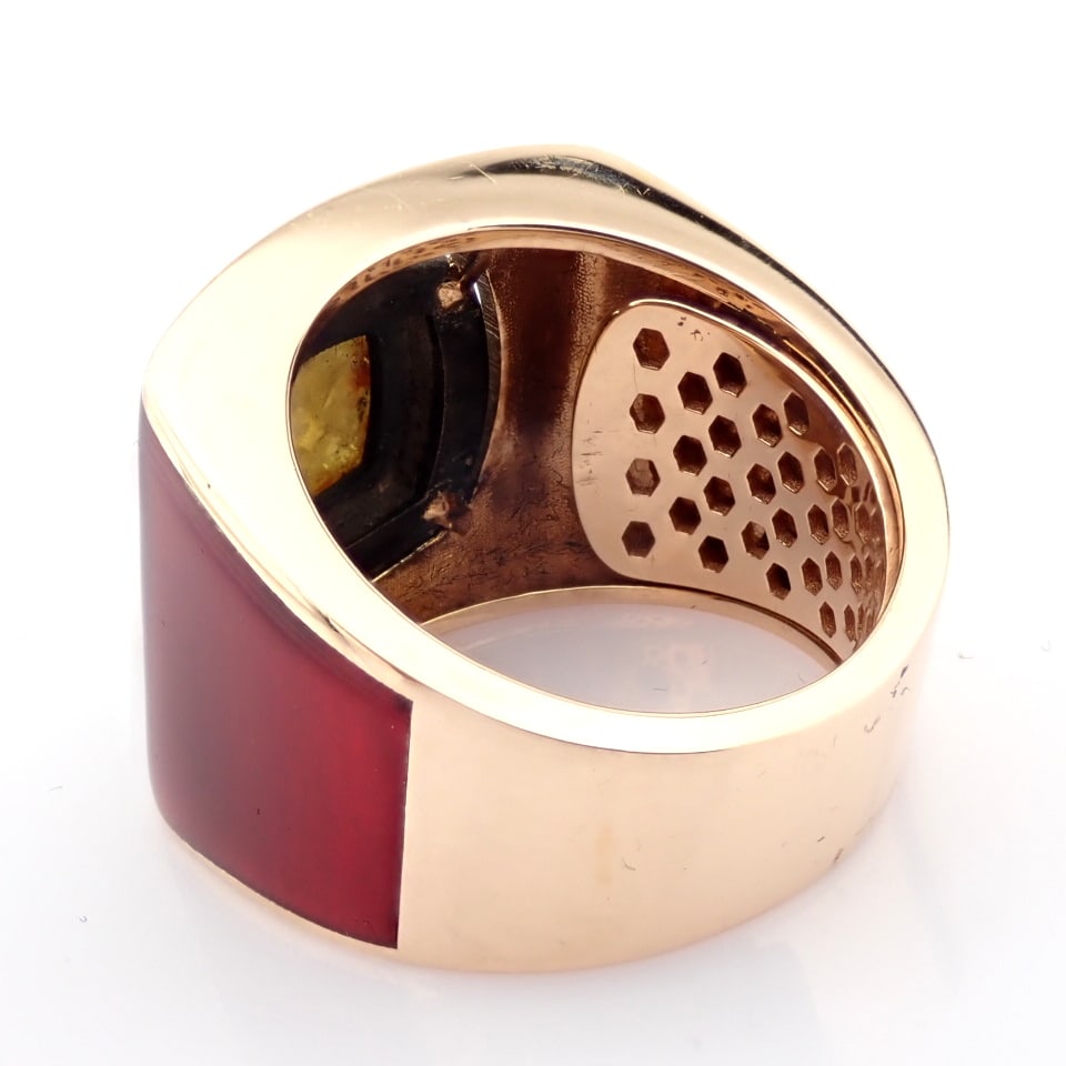 Natural Diamond 14K Rose/Pink Gold Ring - 9