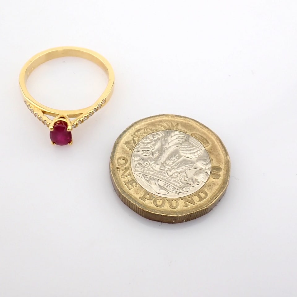 Natural Diamond 18K Yellow Gold Ring - 4