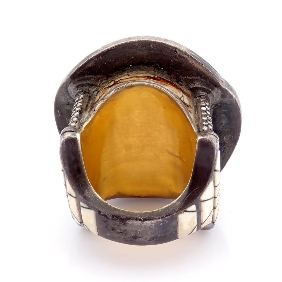 Natural Diamond 24K Yellow Gold Ring - 6