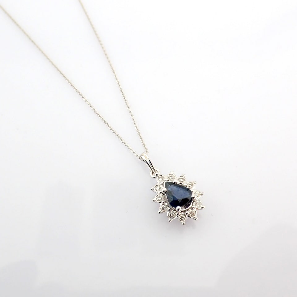 Natural Diamond 18K White Gold Necklace - 5