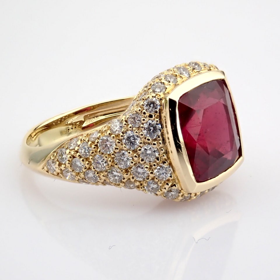 Natural Diamond 14K Yellow Gold Ring - 10