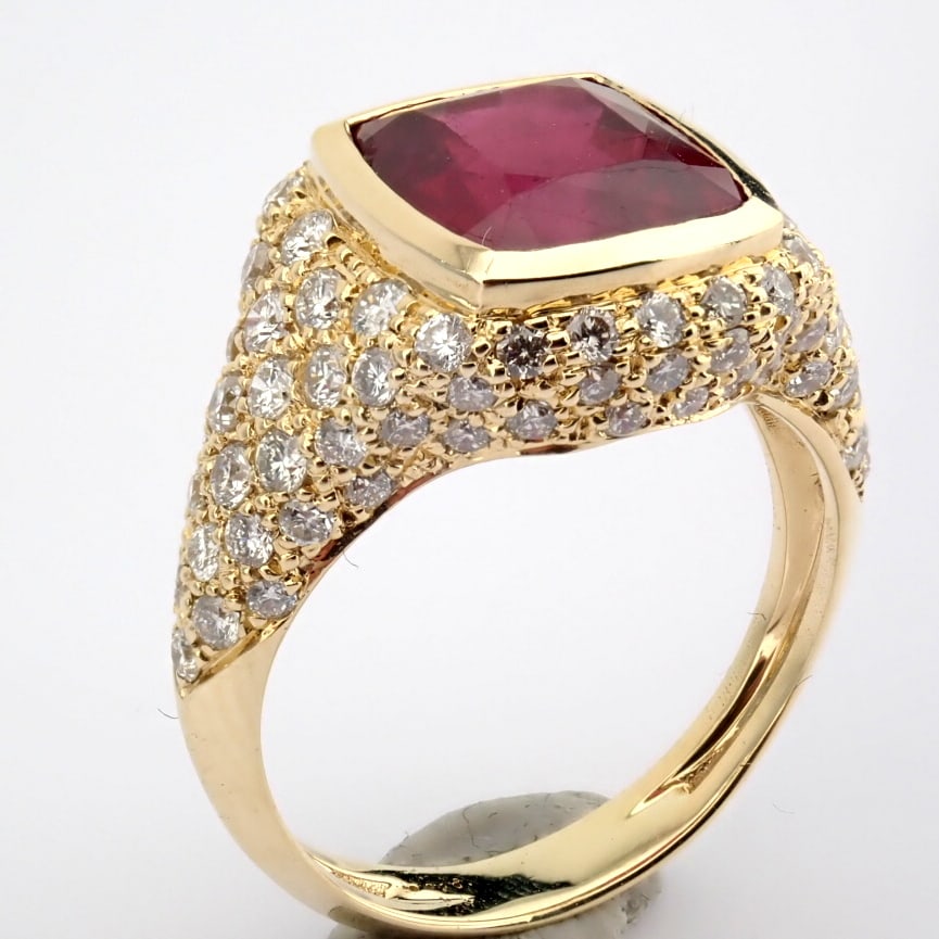 Natural Diamond 14K Yellow Gold Ring - 3