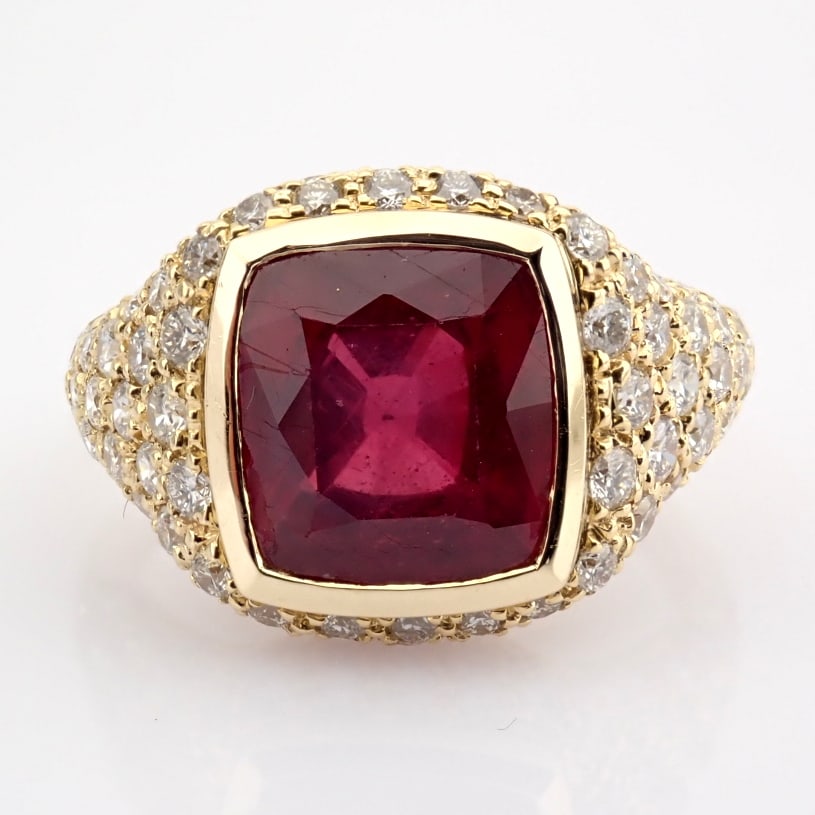 Natural Diamond 14K Yellow Gold Ring - 9