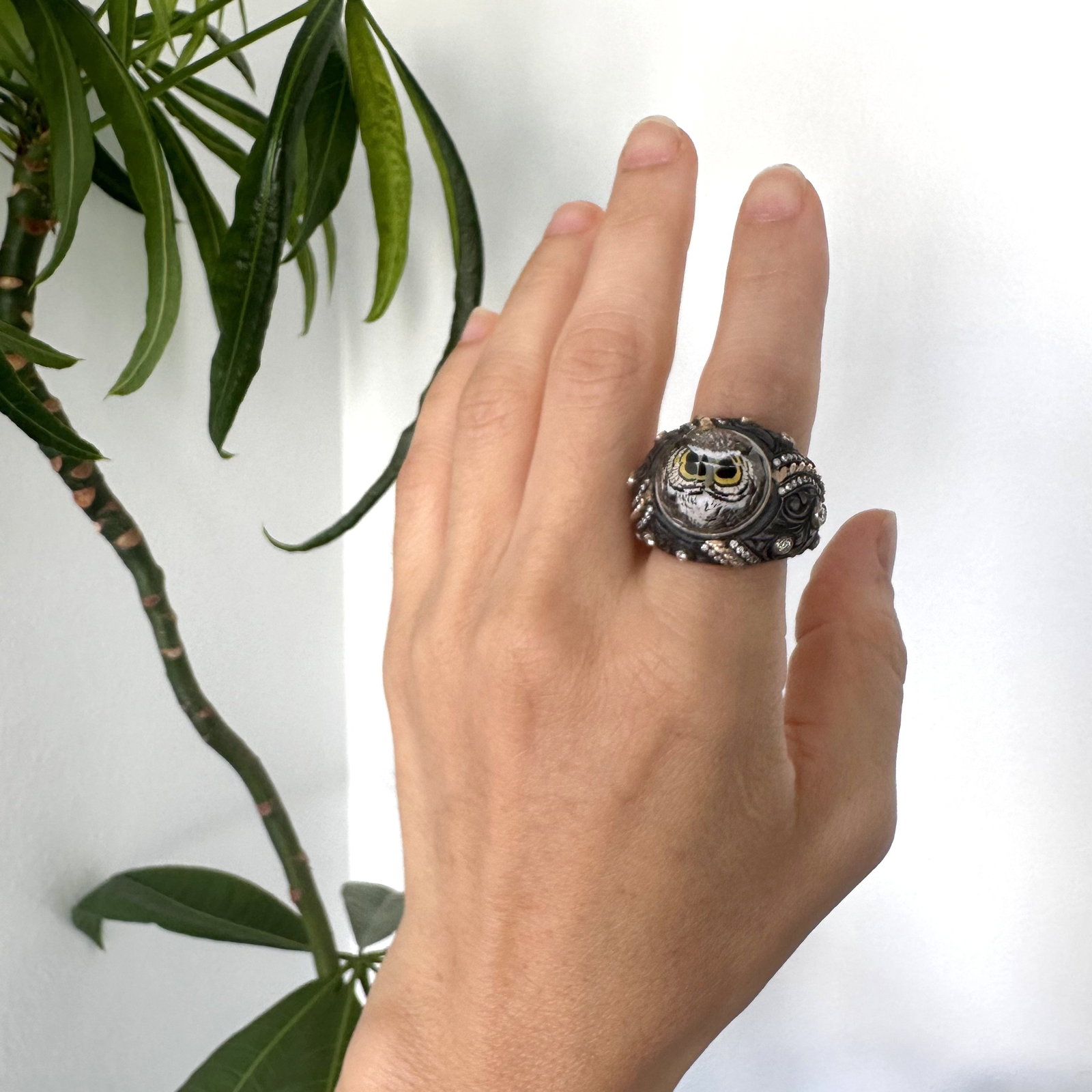 Natural Diamond 18K Rose/Pink Gold Ring - 5