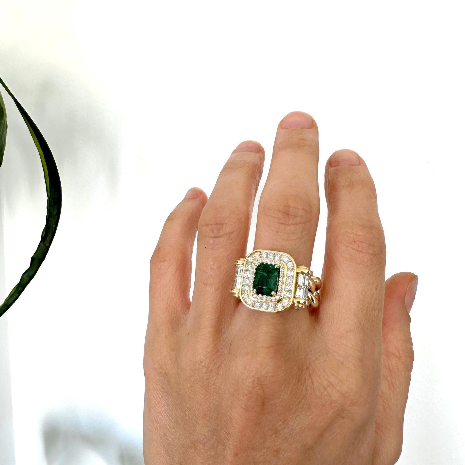 Natural Diamond 14K Yellow Gold Ring - 3