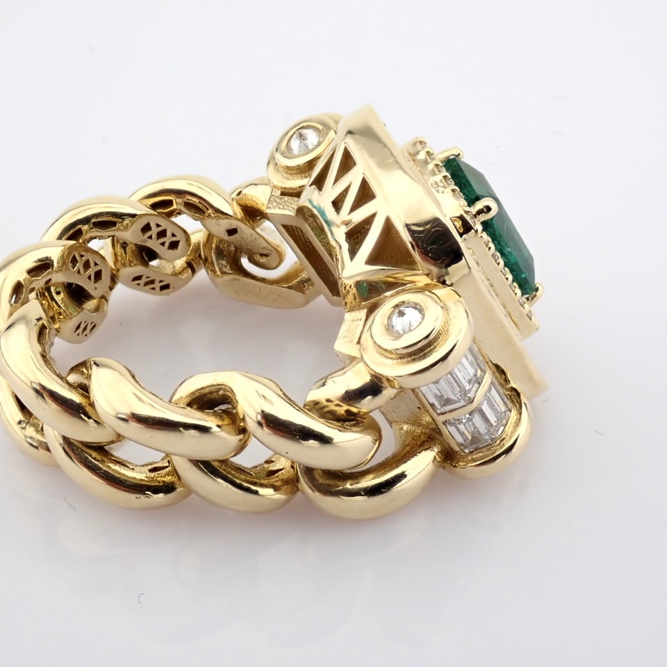 Natural Diamond 14K Yellow Gold Ring - 4
